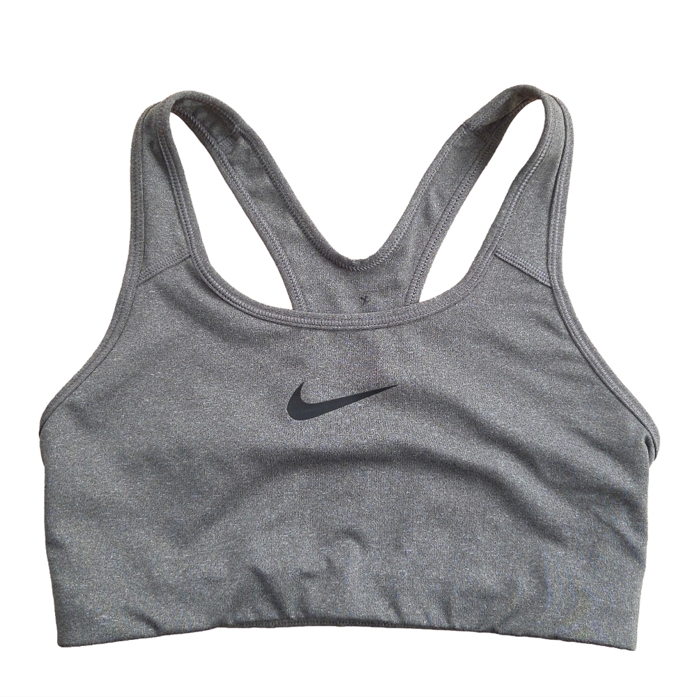 Nike Women's Gray Racerback Sports Bra, Size M